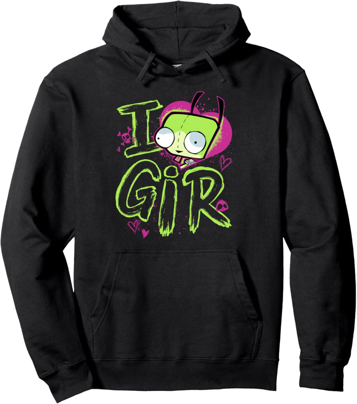 Invader Zim Valentine's Day I Love Gir Pullover Hoodie
