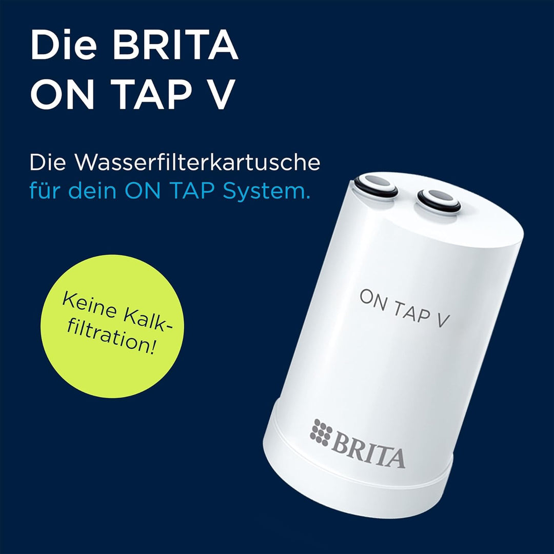 BRITA Filterkartusche ON TAP V für ON TAP Wasserfilter für den Wasserhahn (4 Monate) – Ersatzkartusc