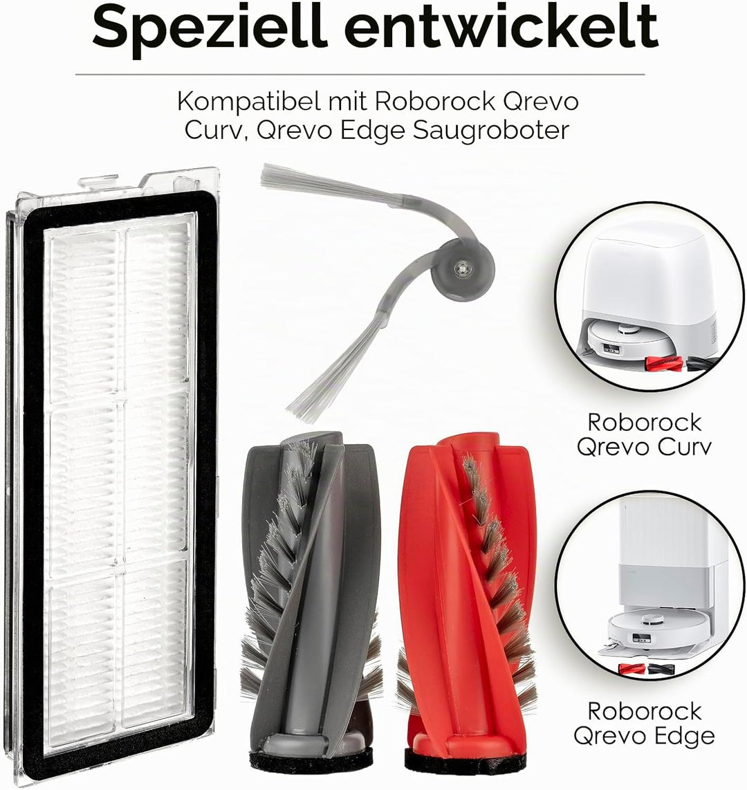 (10 Stück) Q Revo Curv Ersatzteile Ersatz zubehör für Roborock QRevo Curv/ S5X/ 5A1/ 5XC, Qrevo Edge