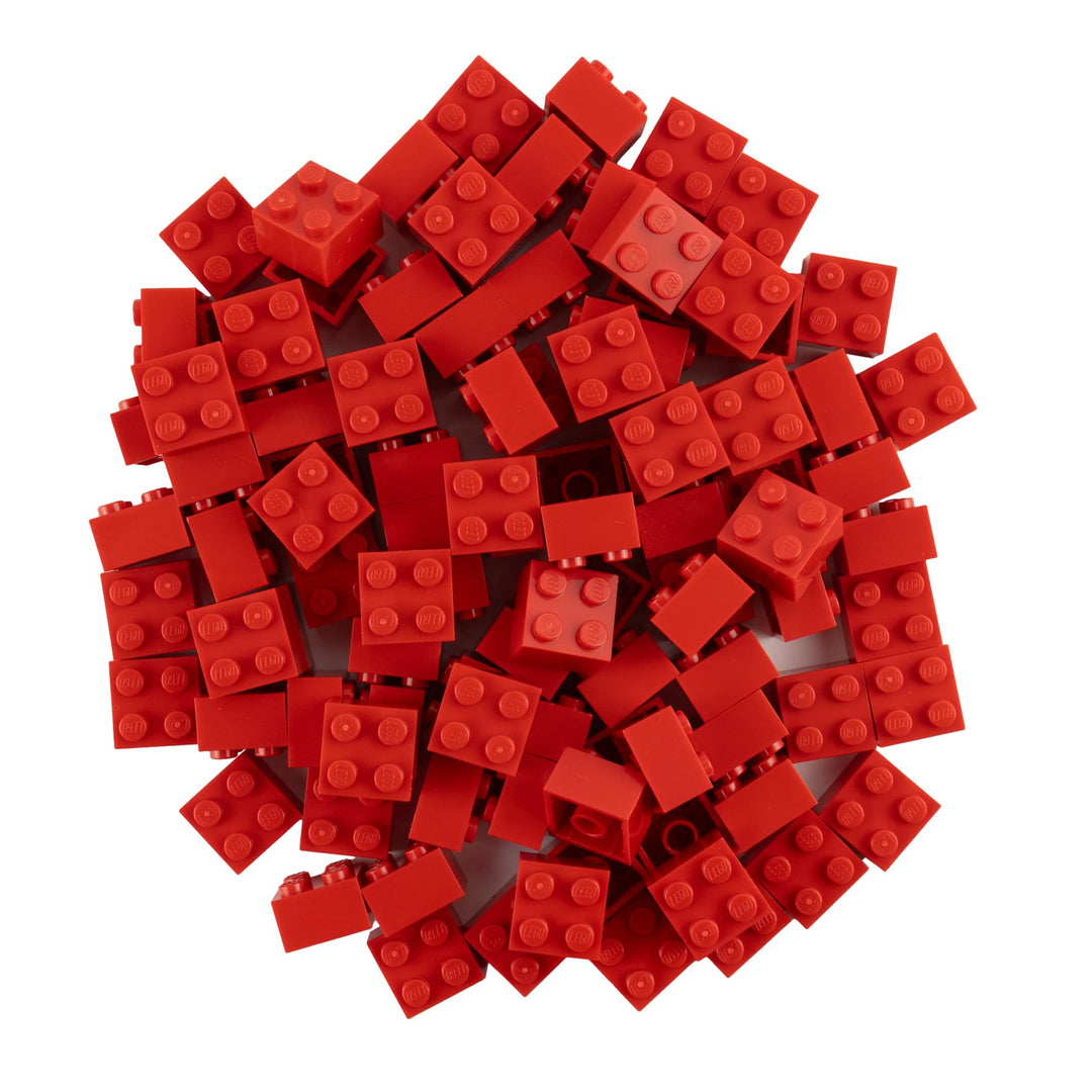 Lego® Classic Basic 3003 2x2 Steine Rot - 100 Stück Bausteine - Ideale Ergänzung für kreative Lego®