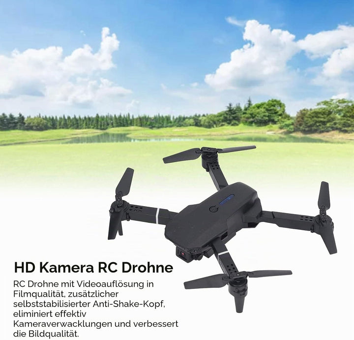 E88 Faltbare Drohnen mit 4K HD FPV Dual-Kamera, Drohne RC Quadcopter-Unterstützung APP-Steuerung, Fl