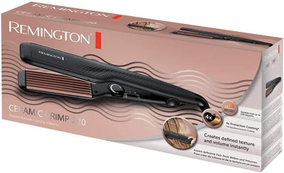Remington Kreppeisen - Zick-Zack Wellen & Volumen (37mm Stylingplatten, 150-220°C für feines & dicke