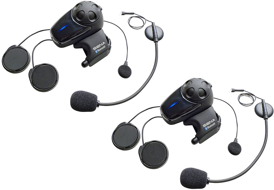 Sena SMH10 Bluetooth-Kommunikationssystem für Motorräder mit Kabel- und Schwanenhalsmikrofon Doppelp