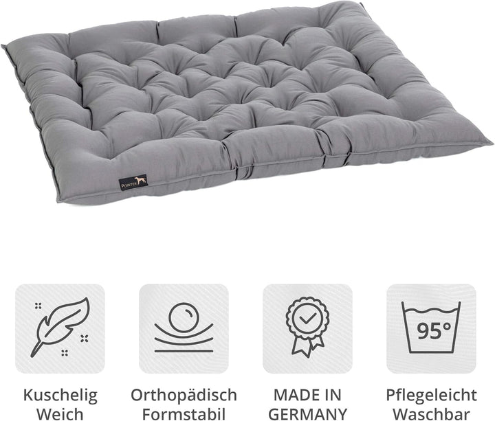 Pointer | Hundekissen Urban - orthopädisch, waschbar, robust, bequem (XXL - 80x70 cm, Hellgrau) XXL
