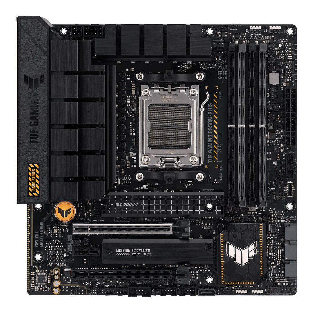 ASUS TUF GAMING B650M-PLUS Mainboard Sockel AMD AM5 (Ryzen 7000, micro-ATX, PCIe 5.0, DDR5-Speicher,