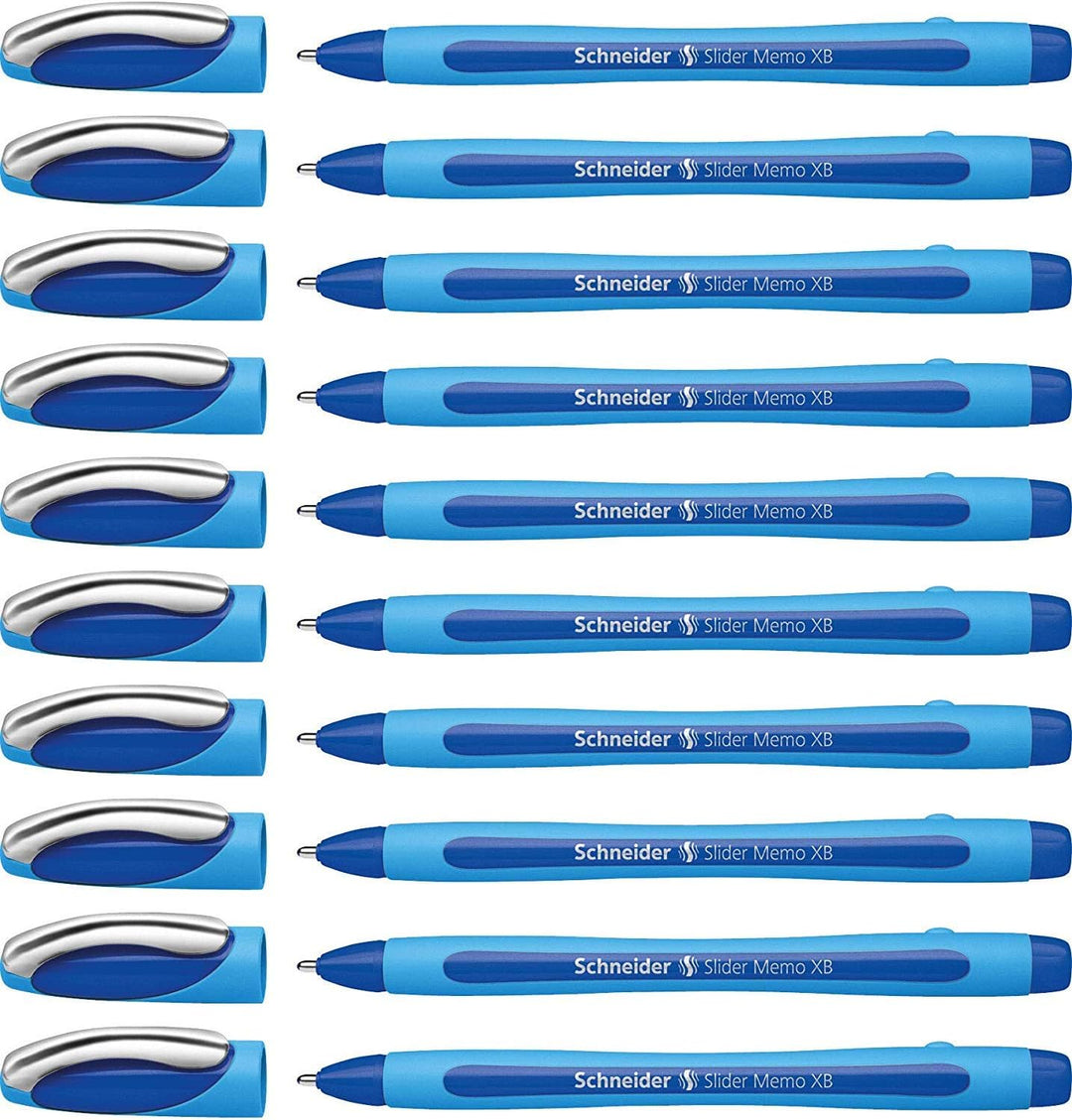 Schneider Slider Memo XB Kugelschreiber 10er Packung (10 + 6er (blau + Sortiert))