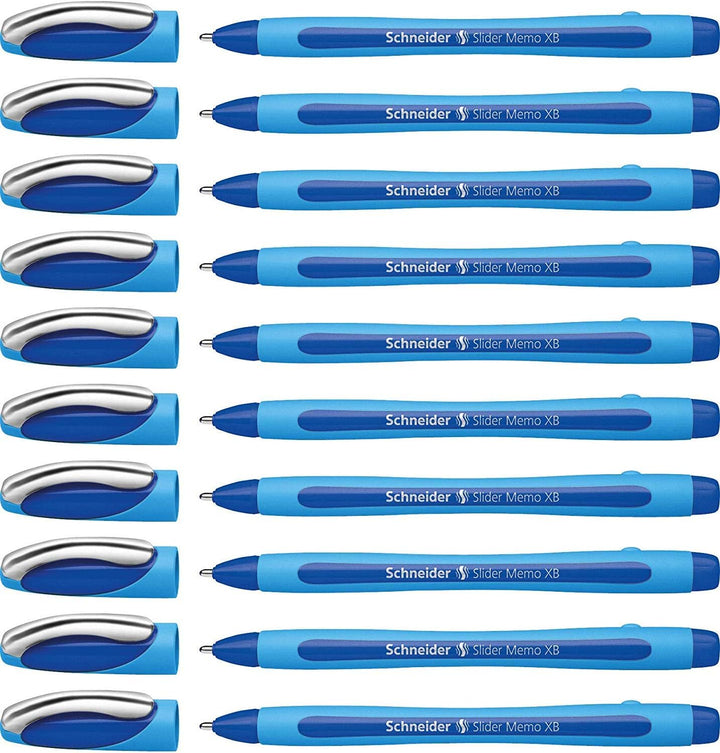 Schneider Slider Memo XB Kugelschreiber 10er Packung (10 + 6er (blau + Sortiert))