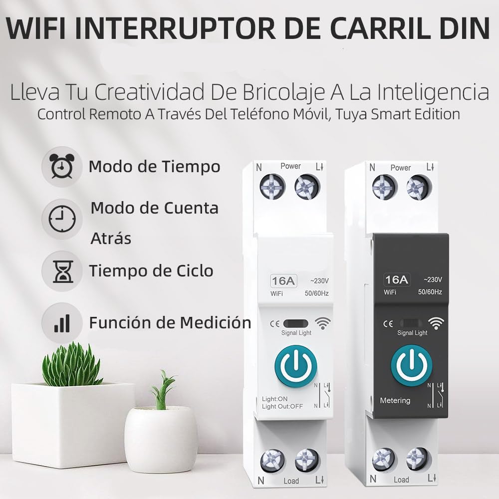 Din Rail Circuit Breaker Smart WIFI Switch Wireless Handy Fernbedienung 3 Timing-Modi Funktion für H