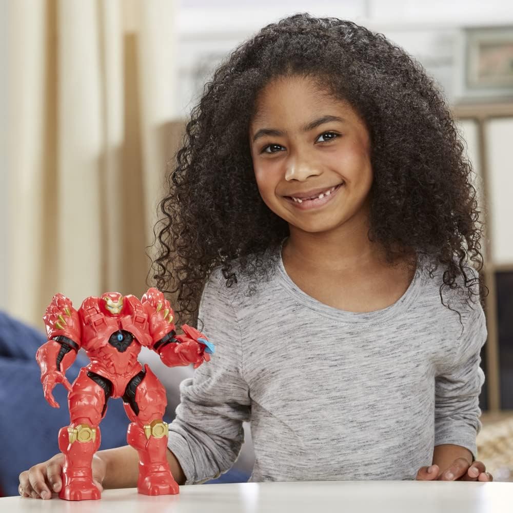 Marvel Hasbro Avengers Mech Strike Monsterjäger Jägeranzug Iron Man Spielzeug, 20 cm grosse Deluxe-F