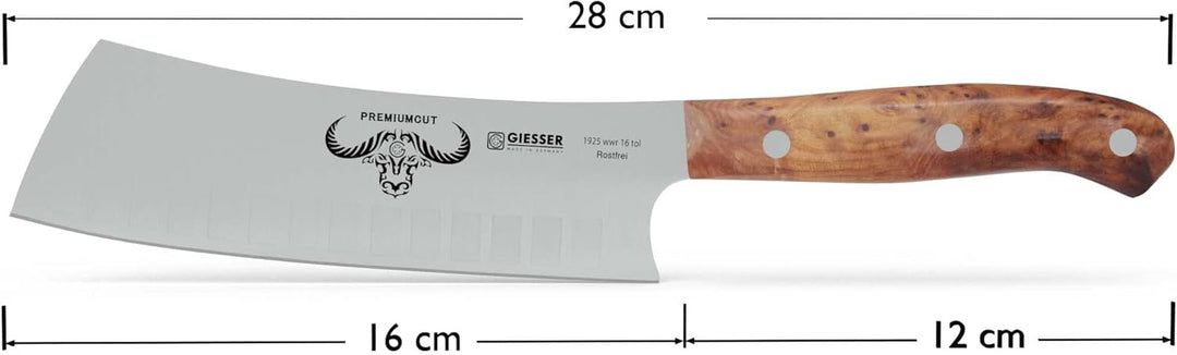 Giesser seit 1776 - Made in Germany - Japanisches Kochmesser 16 cm, Kullenschliff Tree of Life, Prem