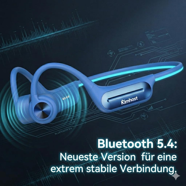 Knochenschall Kopfhörer Schwimmen IP68 Wasserdicht, 32GB Speicher MP3-Player & Bluetooth 5.4, Open E
