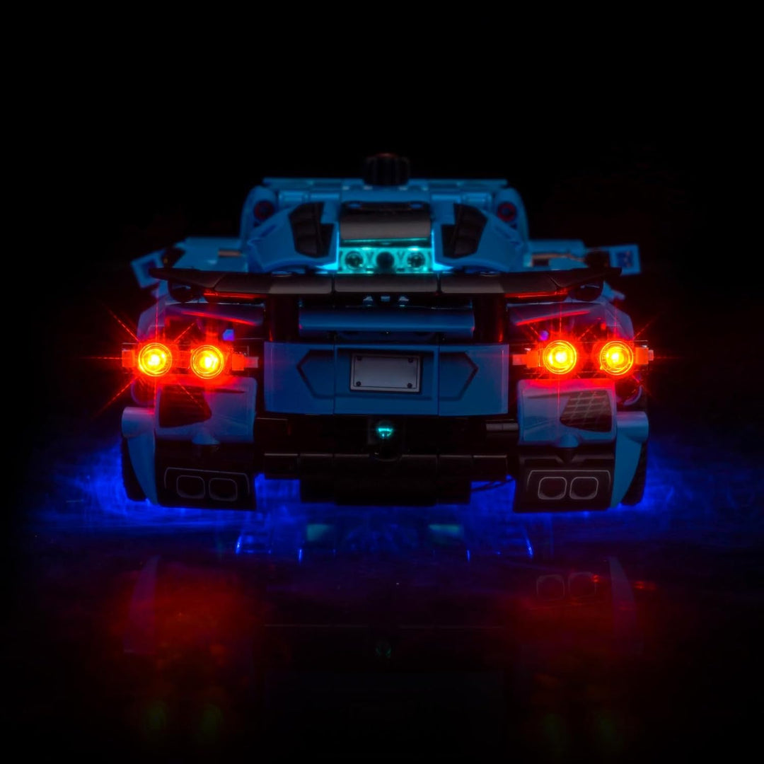 Led Licht Set Kompatibel mit Lego 42217 Chevrolet Corvette Stingray Blue (Kein Modell), Touch Dimmer