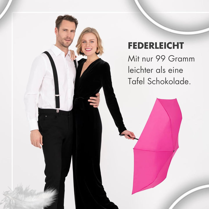 Doppler Taschenschirm Zero,99 Flat I Ultra leichter Regenschirm I Kleiner Schirm I Mini Regenschirm