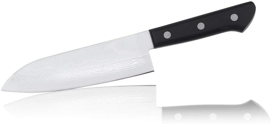 TOJIRO DP Damaskus japanisches Messer Santoku ECOWOOD