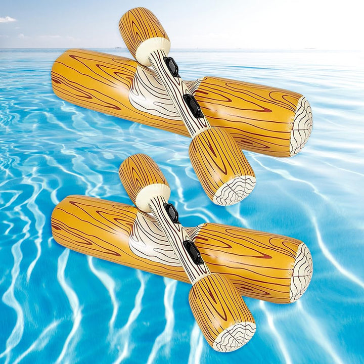 4PCS Set Aufblasbare Pool Spielzeug, Aufblasbares Schwimmendes Wasserspielzeug mit 2 aufblasbaren Ka