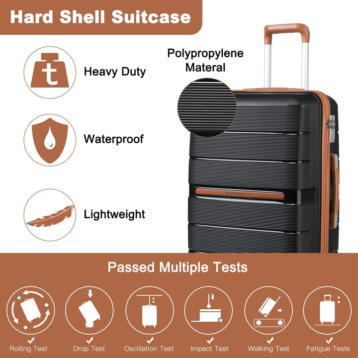 British Traveller Koffer Trolleys Set Hartschalenkoffer Reisekofferset 100% PP Handgepäck Rollkoffer