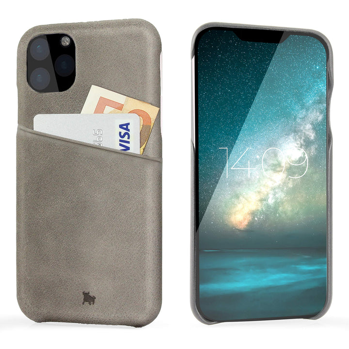 BULLAZO Menor Urban – Schutzhülle Handy Hülle mit Kartenfach aus Leder kompatibel mit iPhone 11 Pro