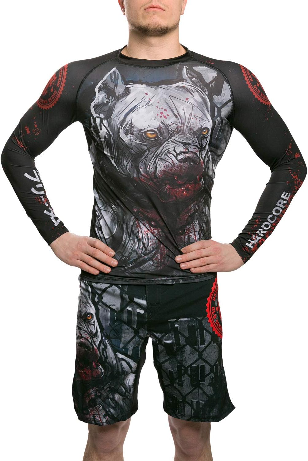 Hardcore Training Fight Shorts Kurze Hose Herren Kampfshorts Männer BJJ Grappling Boxen MMA No Gi Cr