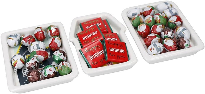 Kitchen Craft KCXMNUTDIP3PC KitchenCraft The Nussknacker-Kollektion Keramik-Teller-Set, 3-teilig, in