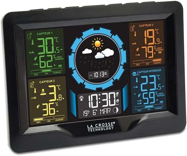 La Crosse Technology - WS6304 Wetterstation bunt 3 Sensoren - schwarz