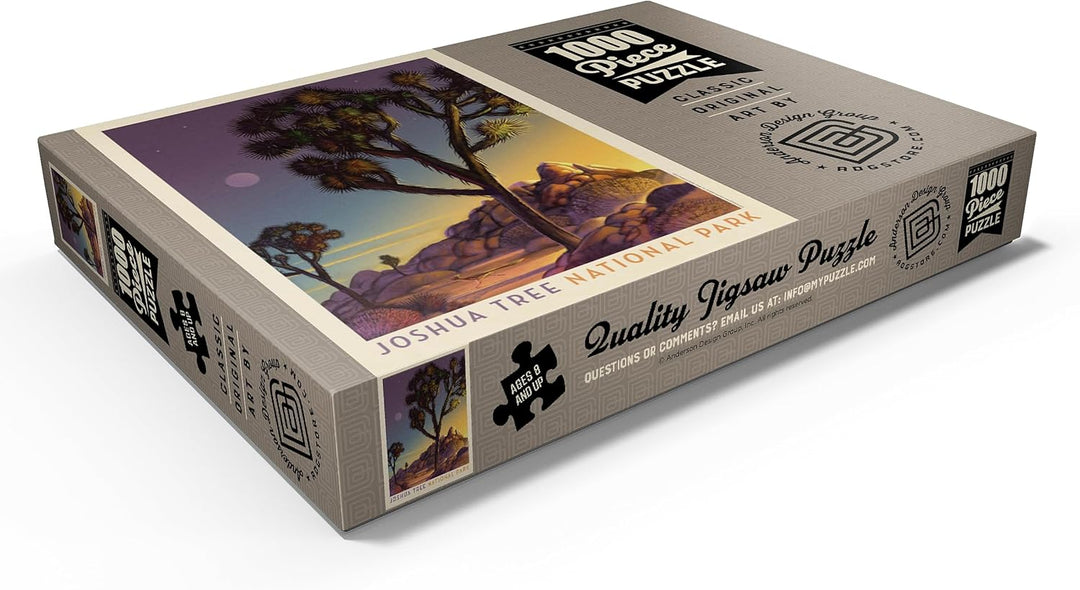 Joshua Tree National Park: Into The Evening, Vintage Poster - Premium 1000 Teile Puzzle - MyPuzzle S