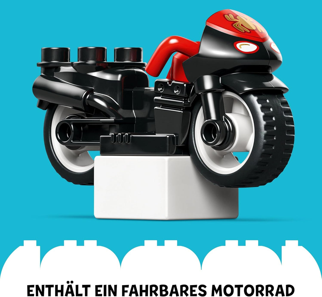LEGO DUPLO Marvel Spins Motorrad-Abenteuer, Fantasy-Spielset zur TV-Serie Spidey und Seine Super-Fre