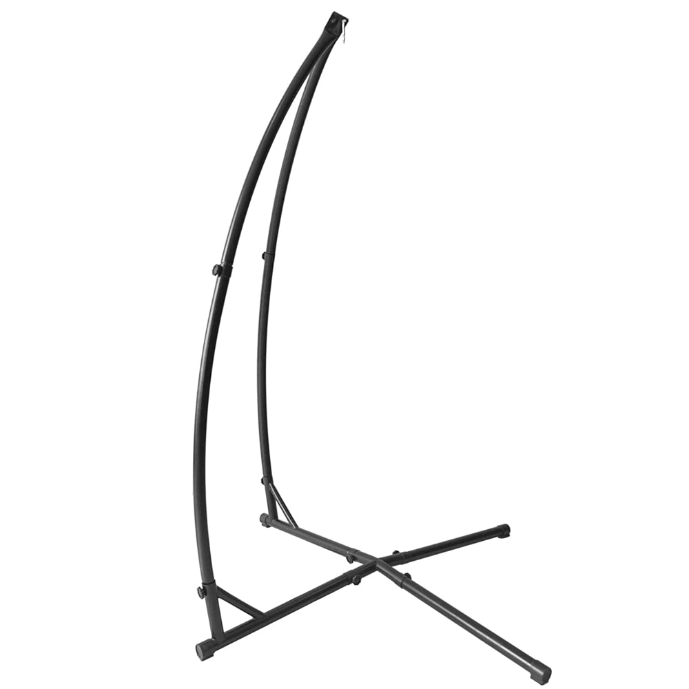 XUANYU Hängesesselgestell aus Stahl Hängestuhlgestell Höhe 214 cm Hängesessel Ständer Schwarz Univer