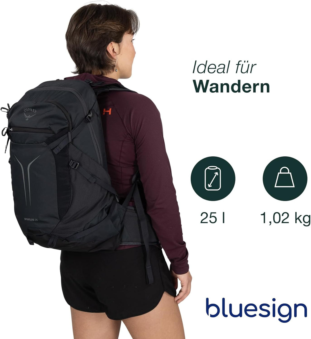 Osprey Sportlite 25 Torrent Blue OS Schwarz Casual, Schwarz Casual