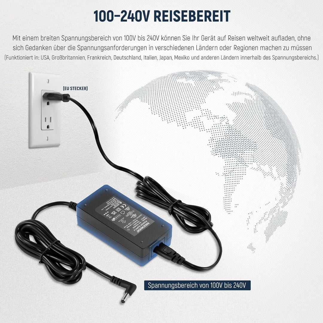 NEEWER 15V 4,8A 72W Netzteil mit 5,5 x 2,5mm männlichem Gleichstromkabel 100–240V Wechselstrom auf G