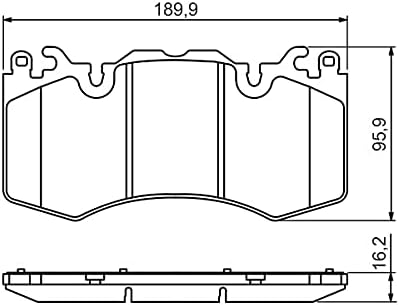 Bosch BP1362 Bremsbeläge - Vorderachse - ECE-R90 Zertifizierung - vier Bremsbeläge pro Set