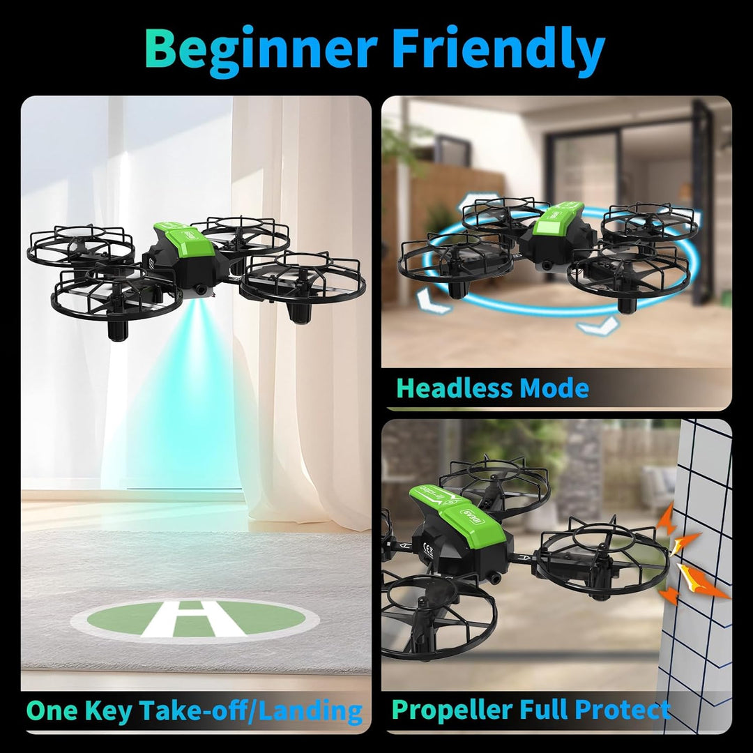 LE-IDEA Zusammengebaut Drone mit Wettbewerbsmodell, RC Quadcopter mit 3 Geschwindigkeitsmodi Headles