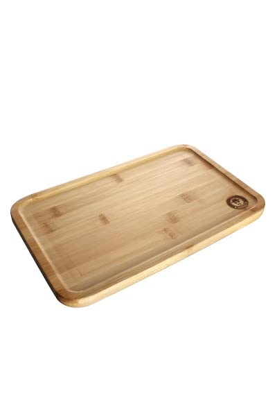Heisenberg Rolling Tray aus Bambus, Drehtablett und Bröselschale zum Zigarettendrehen (32 x 21 cm),