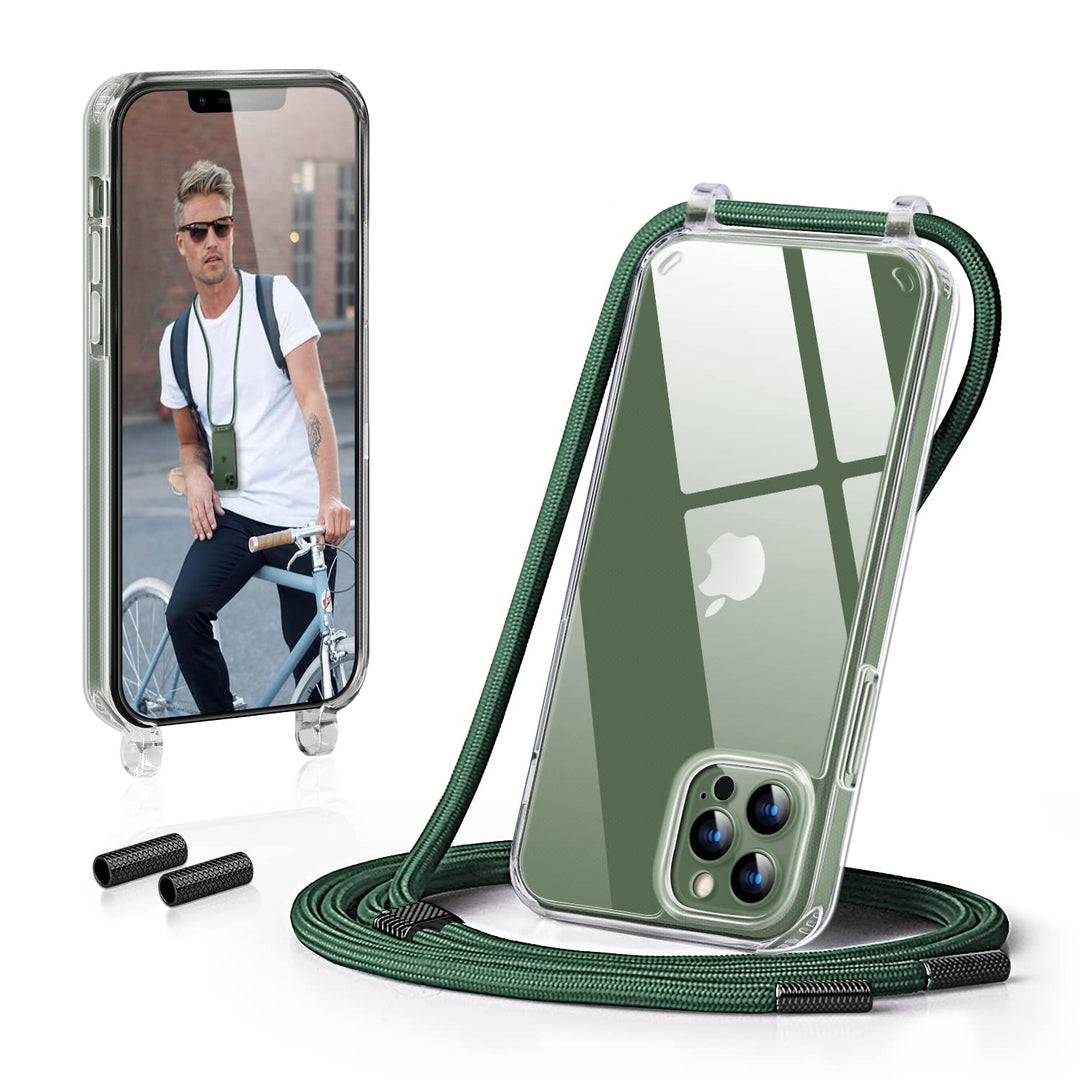 GOODVISH Handykette Kompatibel mit Apple iPhone 13 Pro Max 6,7" Display, Necklace Hülle mit Band Han