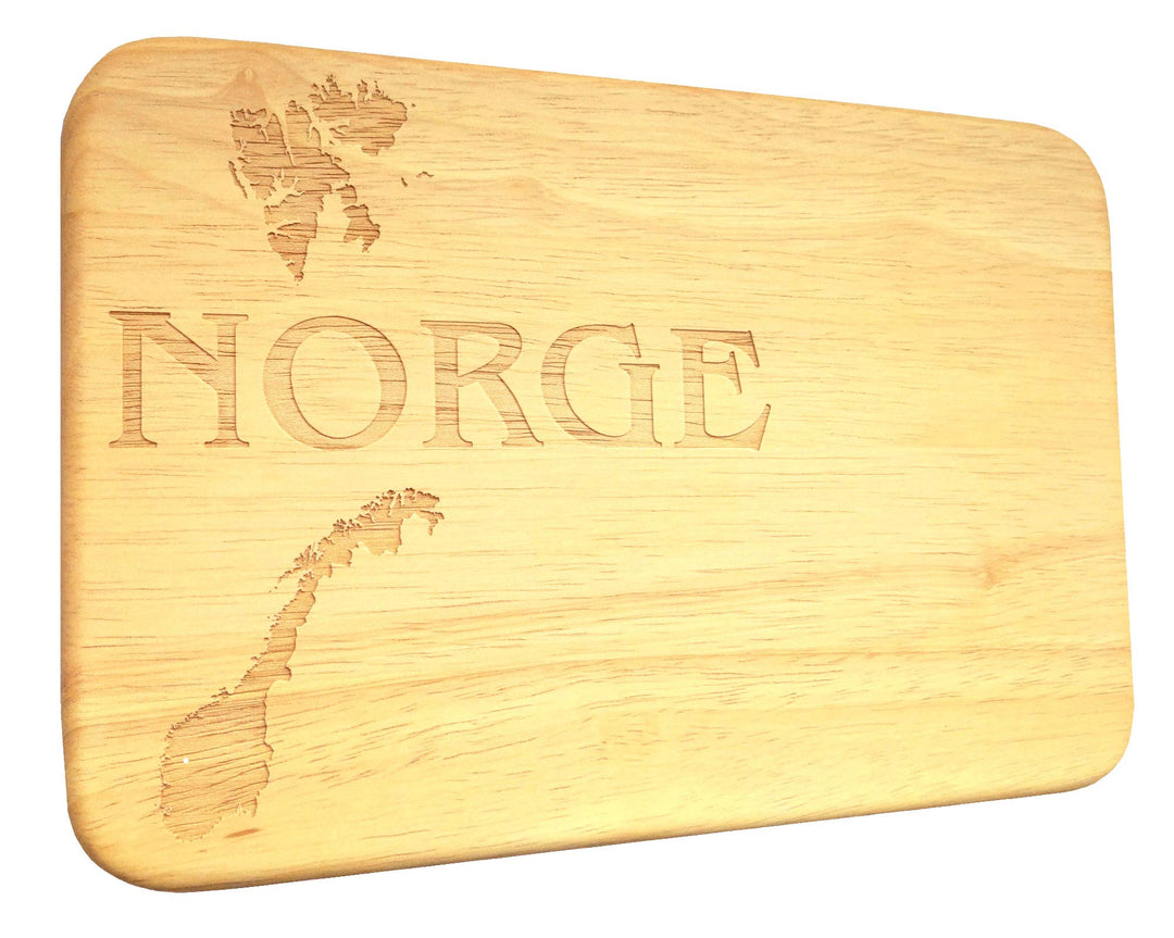 Frühstücksbrettchen Norge Norwegen Brotbrett Gravur
