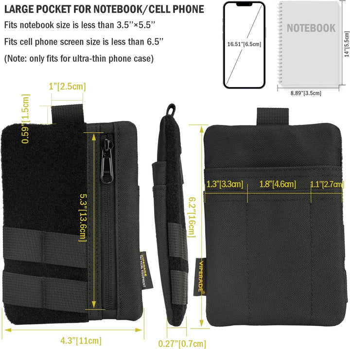 VIPERADE VE27 EDC Organizer Klein EDC Pocket Pouch mit 4 Taschen,Klein Werkzeugtasche EDC Taschen Or
