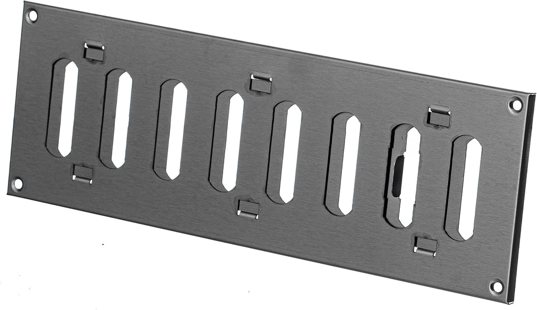 Steinberg14 Edelstahl 300x100mm Lüftungsgitter aus Metall mit Verschliessbaren Lamellen - Rechteckig
