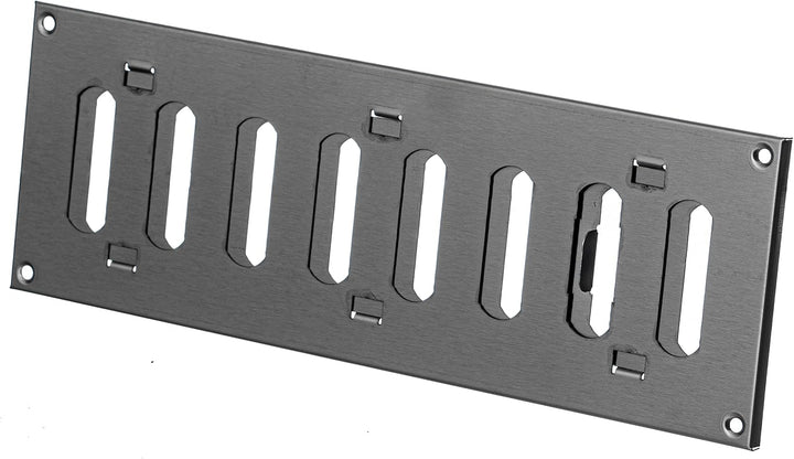 Steinberg14 Edelstahl 300x100mm Lüftungsgitter aus Metall mit Verschliessbaren Lamellen - Rechteckig