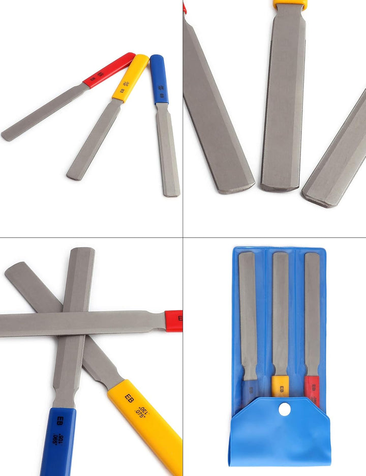Holmer Bass Gitarre Nut Feilen Double Edge Nut Slotting File Set Fret Crowning Feilen Luthier Tools