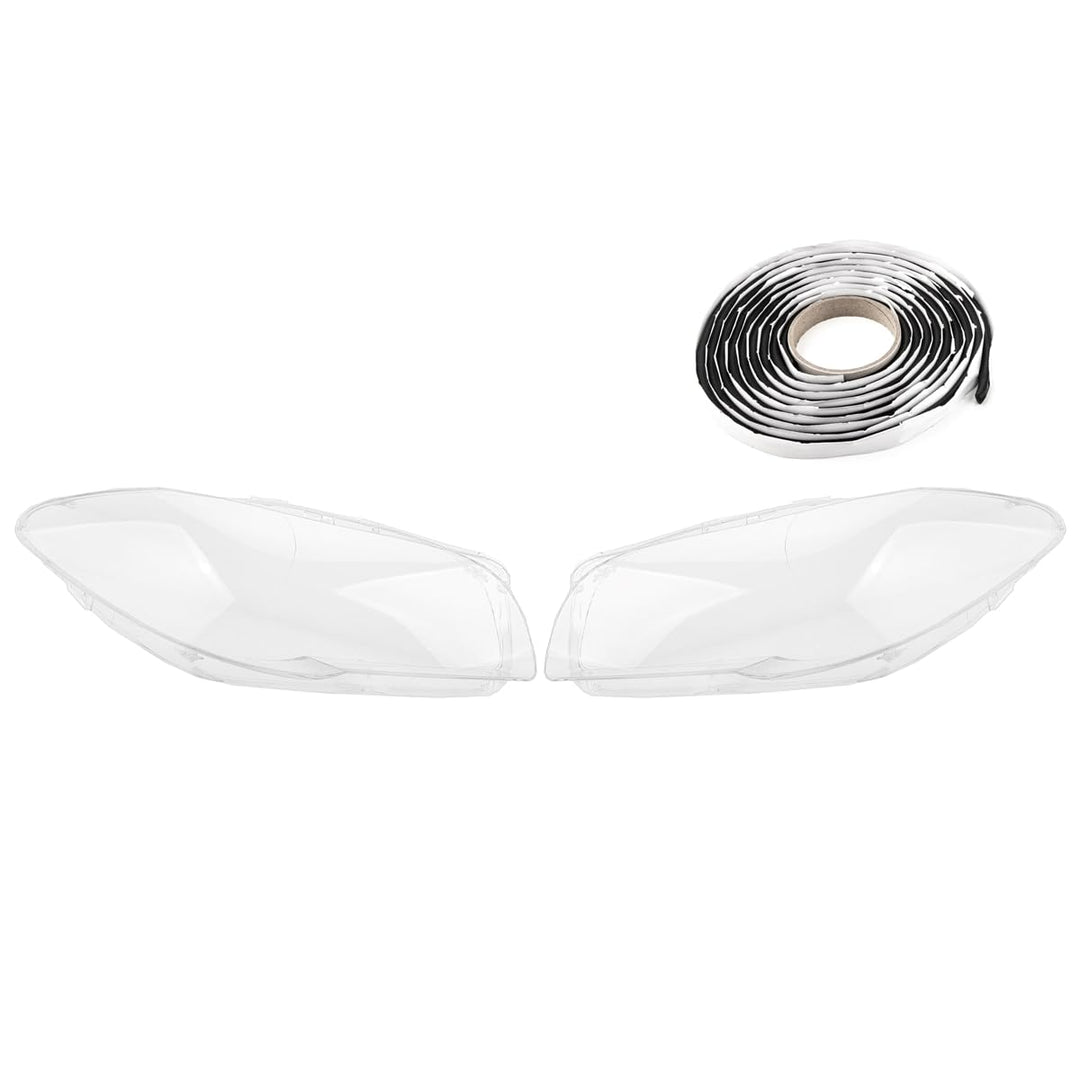 LST 2x Scheinwerferglas Streuscheibe Frontlicht Abdeckung links rechts Set kompatibel mit BMW 5er F1