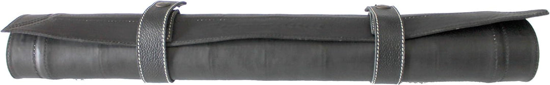 StonKraft Grosses Schachbrett aus echtem Leder, 48,3 x 48,3 cm, aufrollbares Turnierschach (schwarze