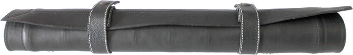 StonKraft Grosses Schachbrett aus echtem Leder, 48,3 x 48,3 cm, aufrollbares Turnierschach (schwarze