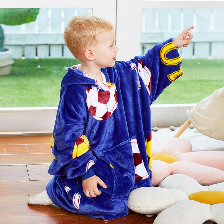 Catalonia Classy Oversize Hoodie Decke Kinder mit Ärmeln, Warm Kuscheldecke Geschenk für 110-150cm M