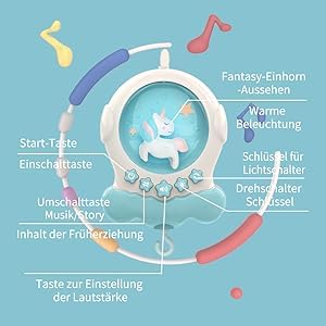 Eners Baby Musik Mobile Babybett, Spieluhr Mobile Baby Mädchen Junge, Mobile Halterung Babybett Wick
