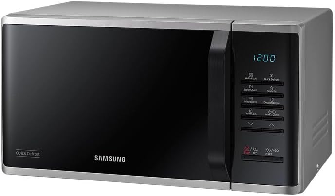 Samsung MS23K3513AS Mikrowelle 750 W Schwarz, Silber – Mikrowelle (Arbeitsplatte, 750 W, Tasten, sch