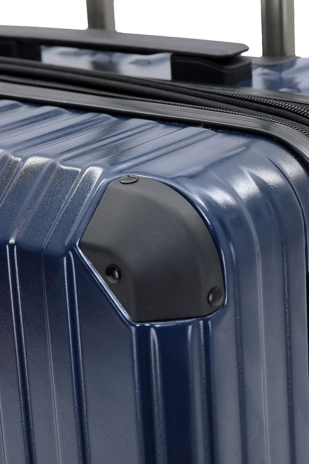 M816 TSA-Schloss Koffer Reisekoffer Trolley Kofferset Hardschale Boardcase (Dunkelblau, Mittler Koff
