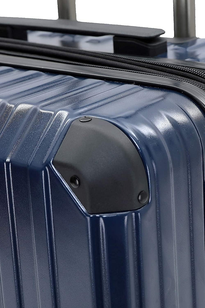M816 TSA-Schloss Koffer Reisekoffer Trolley Kofferset Hardschale Boardcase (Dunkelblau, Mittler Koff