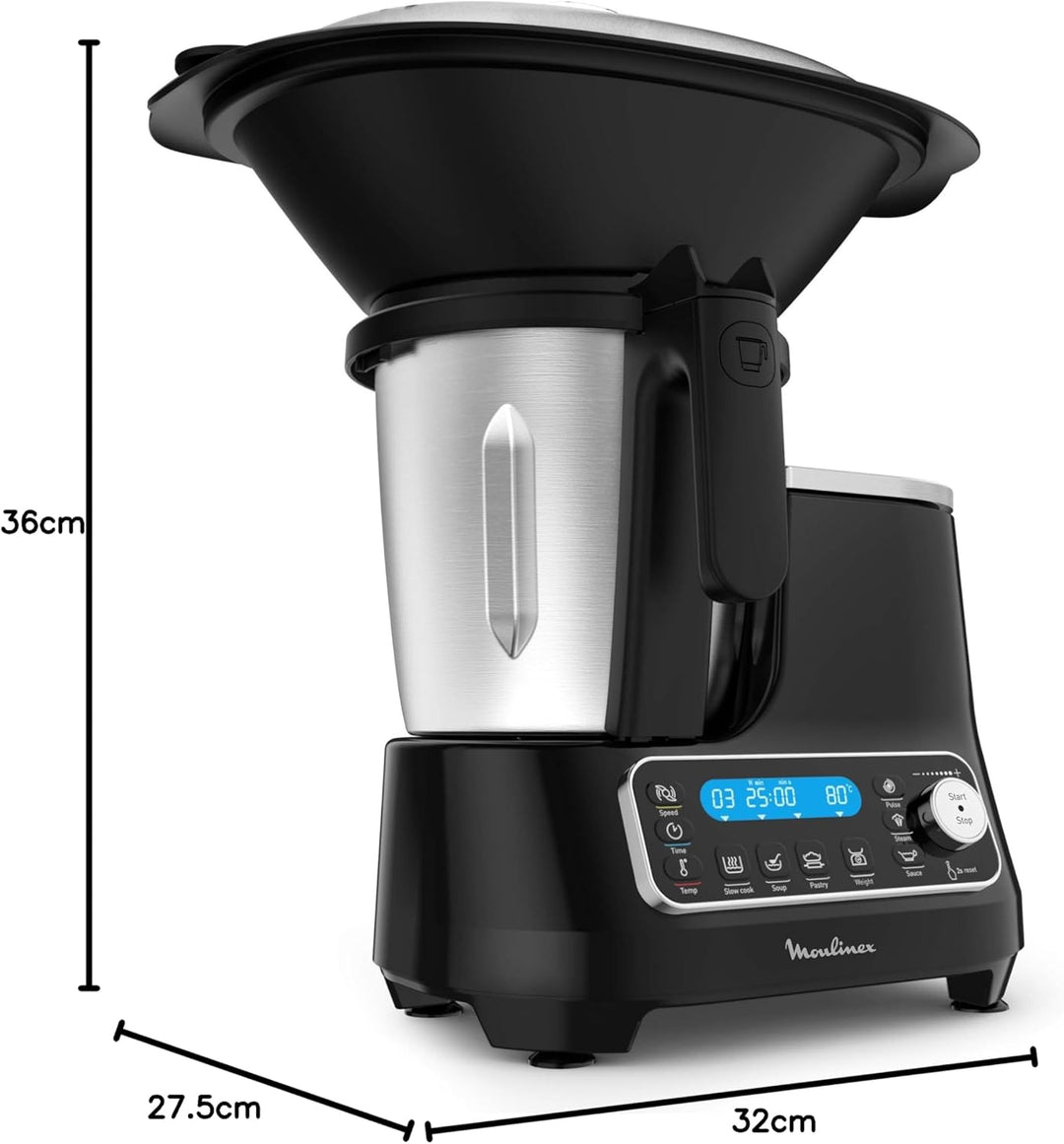 Moulinex HF4568 Clickchef Multifunktions-Küchenmaschine | 12 Geschwindigkeiten + Pulse | 5 Automatik