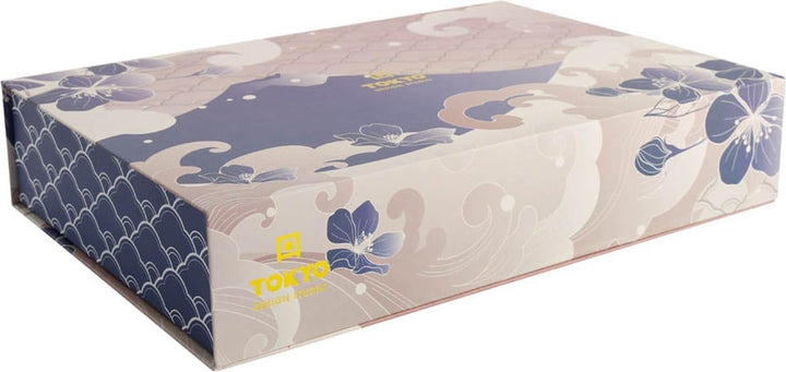 TOKYO design studio, Glassy Pink, Set mit 2 Tellern + 2 Saucen-Schalen + 2 Reis-Schalen+ 2 Paar Esss