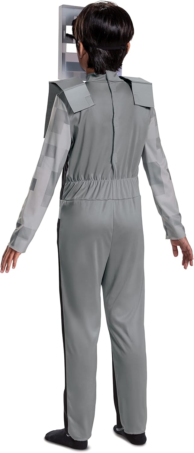 Minecraft Skeleton Costume for Kids, Video Game Inspired Character Outfit, Classic Child Size Medium