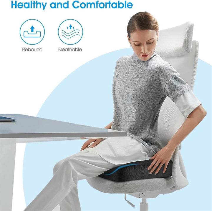 Feagar Sitzkissen, Orthopädisches Sitzkissen aus Memory Foam, Ergonomisches Sitzkissen für Bürostuhl